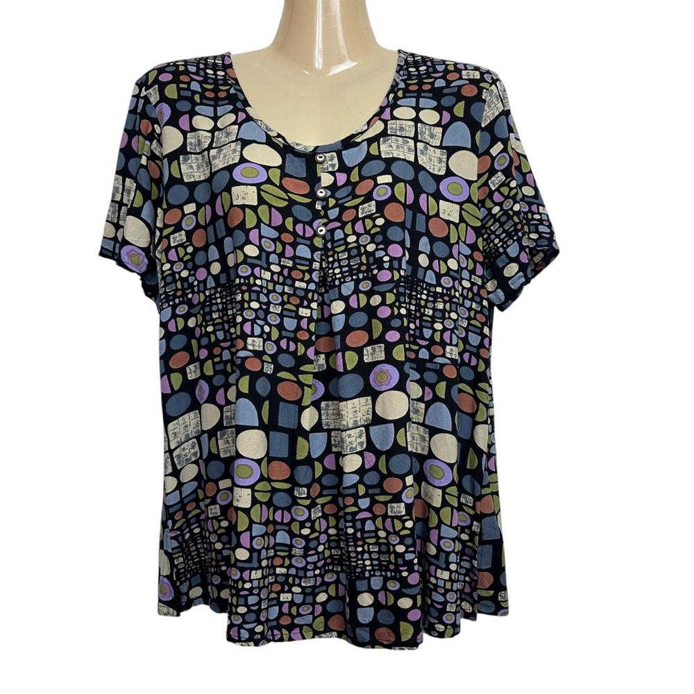Parsley & Sage Geometric Multicolor Blouse